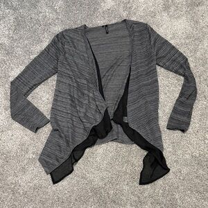 Maurices Charcoal Open Front Cardigan